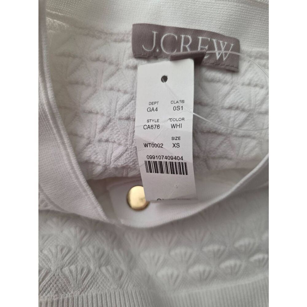 J.Crew NWT Textured Lady Sweater Dress White Preppy Classic Stretch Knit XS - Picture 5 of 5